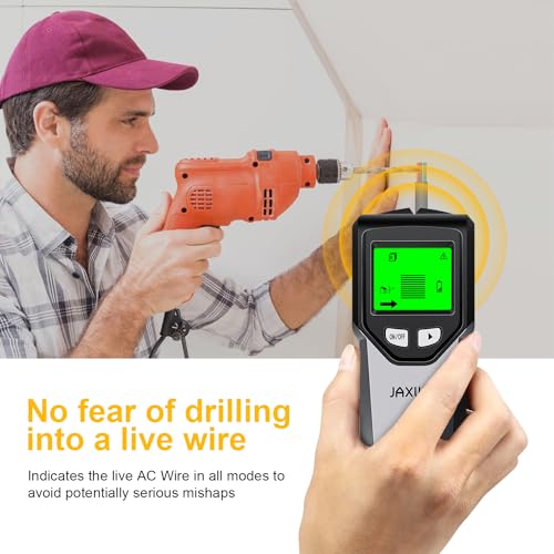 Stud Finder Wall Scanner - 5 in 1 Stud Finder Tool with Intelligent Microprocessor Chip and HD LCD Display, Stud Detector Beam Finders for the Center and Edge of Wood AC Wire Metal Studs Joist Pipe