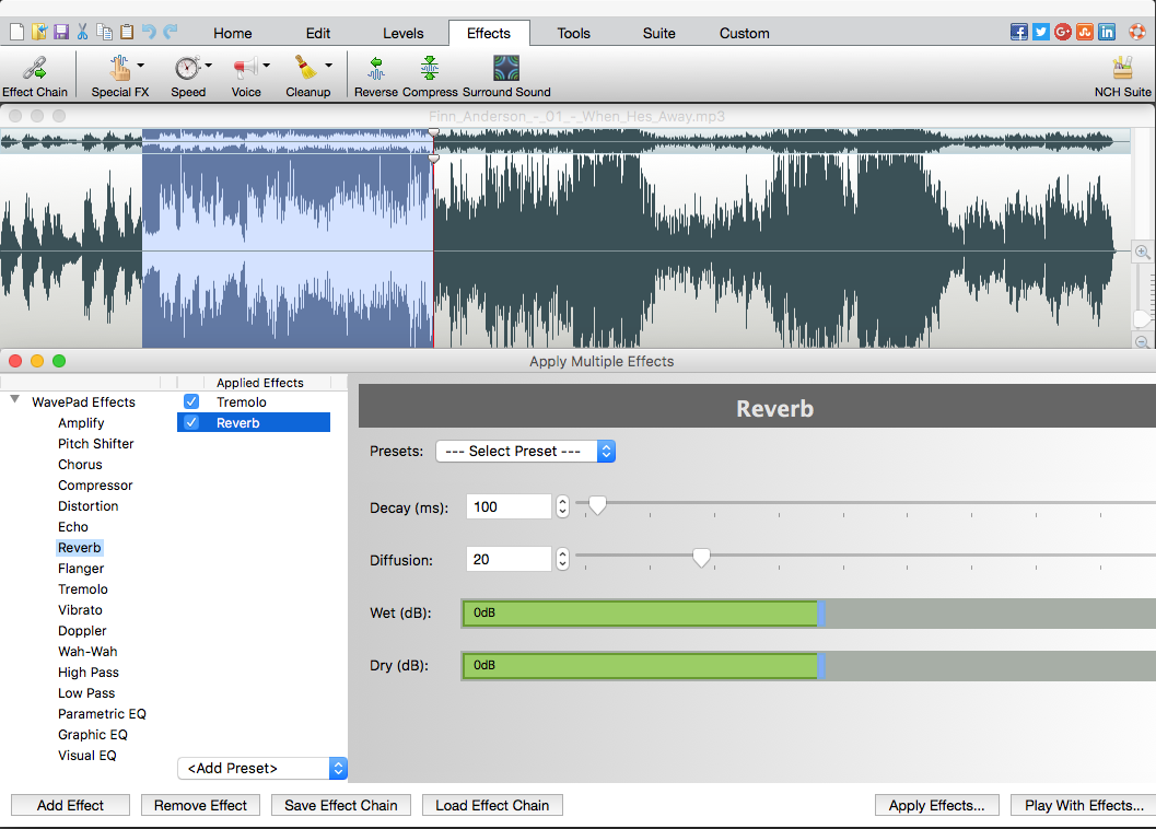 WavePad Free Audio Editor – Create Music and Sound Tracks with Audio Editing Tools and Effects [Download]