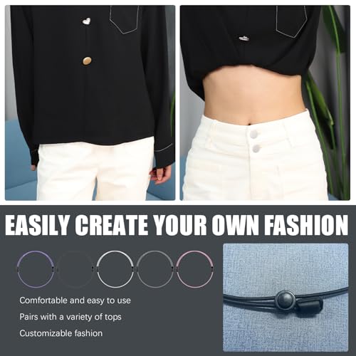 Tuck Band Adjustable Crop Band, Tuck Band Tool for Sweater,Elastic Band for Shirt,Transform The Way You Style Your Tops
