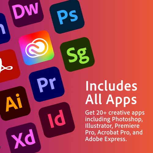 Adobe Creative Cloud | Entire Collection of Adobe Creative Tools Plus 100GB Storage | 1-Month Subscription with Auto-Renewal, PC/Mac