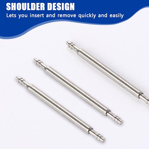 Watch Repair Tool Kit, 41 PCS Watch Band Pins Replacement Set Watch Spring Bar Tool Kit Watch Link Remover Kit 10 Sizes Heavy Duty Stainless Steel Watch Spring Pins Length 8mm-26mm,Diameter 1.5mm