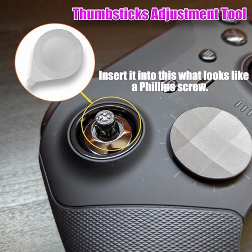 Thumbstick Tension Adjustment Tool for Xbox Elite Series 2 Controller,Analog Joysticks Adjust Replacement for Xbox Elite Series 2 Core(Silvery)