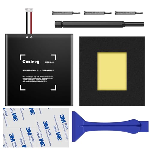 Cuzieey Battery Replacement for Nintendo Switch - Upgrade HAC 003 Battery Pack Compatible for Nintendo Switch 2017 Game Console HAC 001-4310mAh Battery for Switch OLED with Installation Tools Kit