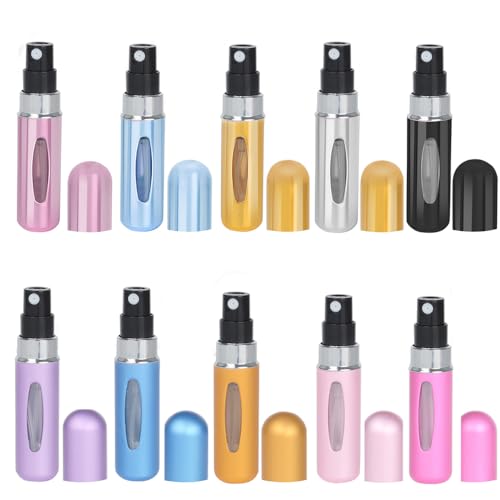 iDeep Refillable Perfume Atomizer Bottle, 3Pcs Portable 5ml Mini Refillable Perfume Spray Scent Pump Case Perfume Dispenser Pump Transfer Tool for Travel
