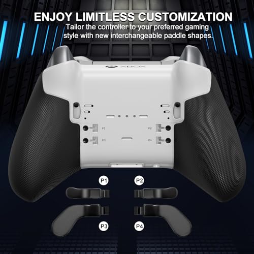 SHINHOME 13 in 1 Metal Thumbsticks for Xbox One Elite Series 2, Elite Series 2 Controller Accessories, Gaming Accessory Replacement Metal Mod 6 Swap Joysticks, Paddles, D-Pads, Tool, Without Bag