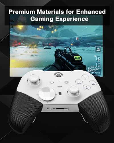 N. NETDOT 14 in 1 Accessories Kit for Xbox Elite Series 2 Controller, Full Set of Thumbsticks Replacements for Xbox Elite 2 Core with 6 Swap Joysticks, 4 Paddles, 2 D-Pads, 1 Tool and 1 Bag (White)