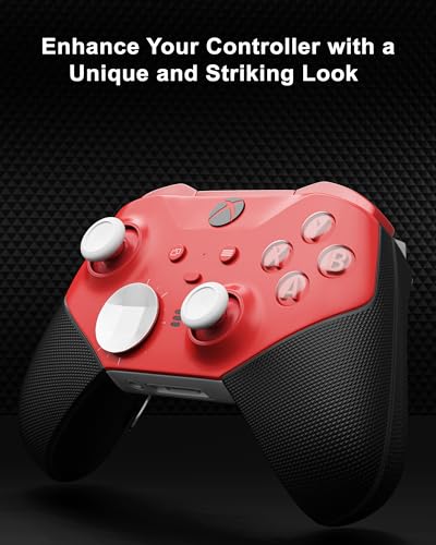 N. NETDOT 14 in 1 Accessories Kit for Xbox Elite Series 2 Controller, Full Set of Thumbsticks Replacements for Xbox Elite 2 Core with 6 Swap Joysticks, 4 Paddles, 2 D-Pads, 1 Tool and 1 Bag (White)