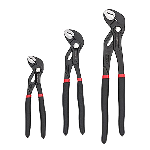 3-Piece Quick Release Groove Joint Pliers Set