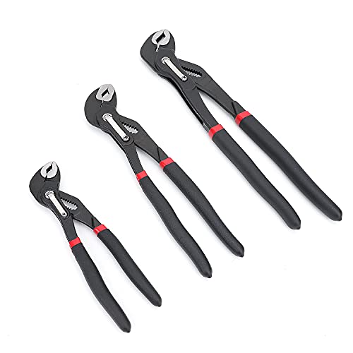 3-Piece Quick Release Groove Joint Pliers Set
