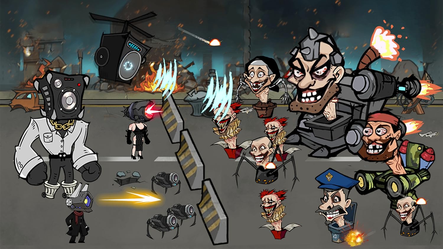 Skibidi Toilet Monster Battle Camera Clash War: merge and shoot idle fight game