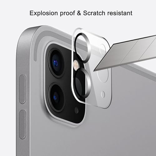Ailun 2 Pack Screen Protector for iPad Pro 13 Inch 2024 7th Generation + 2 Pack Camera Lens Protector,Tempered Glass Anti-Scratch Case Friendly, Compatible with Face ID Apple Pencil[4 Pack]