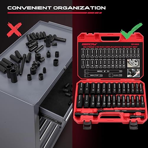 29-Piece Impact Socket Set with Extension Bars