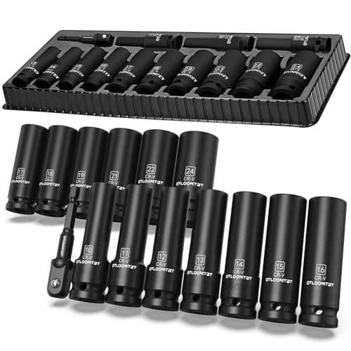 14-Piece 1/2-Inch Impact Socket Set, Industrial Grade, Metric