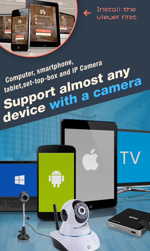 AtHome Video Streamer - Remote video surveillance, Home security, Monitoring, IP Camera