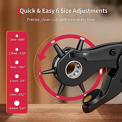XOOL Revolving Punch Plier Kit for Leather Crafting