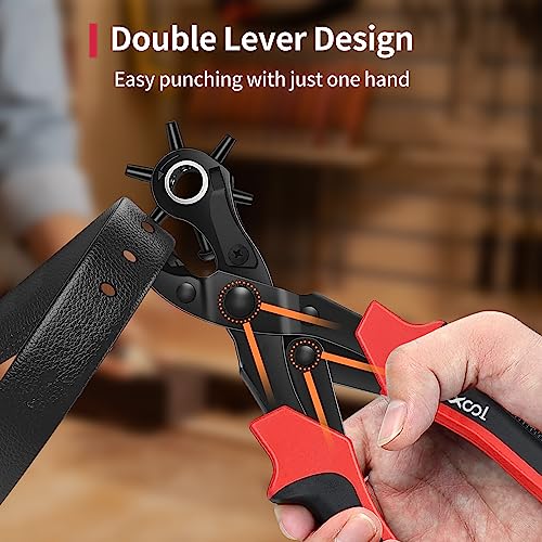 XOOL Revolving Punch Plier Kit for Leather Crafting