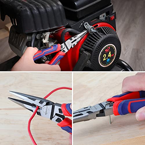 WORKPRO Premium Needle Nose Pliers with Wire Cutter