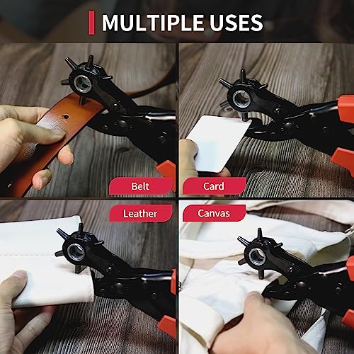 XOOL Revolving Punch Plier Kit for Leather Crafting