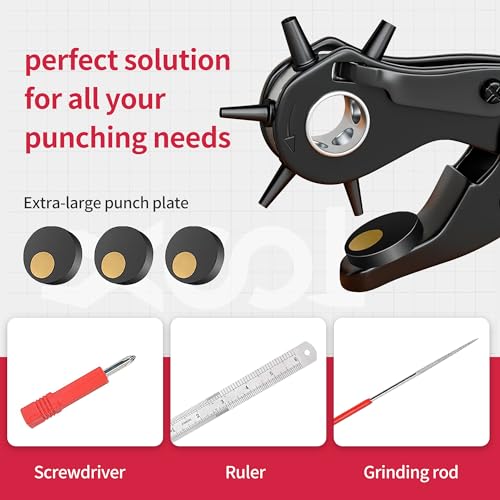 XOOL Revolving Punch Plier Kit for Leather Crafting