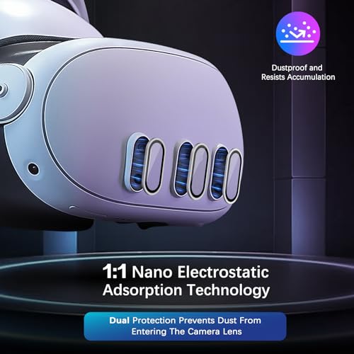 Camera Lens Protector for Oculus Meta Quest 3 Accessories, Thin 9H Tempered Glass, Alloy Frame, Anti-Scratch, Camera Screen Protector Cover, Case Friendly, High Definition Lens Accessories, Silver