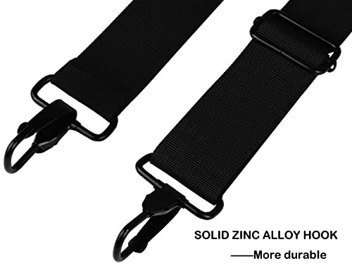 Universal Replacement Laptop Shoulder Strap, Durable 55" Adjustable Comfortable Belt with Metal Hooks for Briefcase, Computer Messenger Bag, Laptop Case Luggage/Duffel/Camera, (Black)
