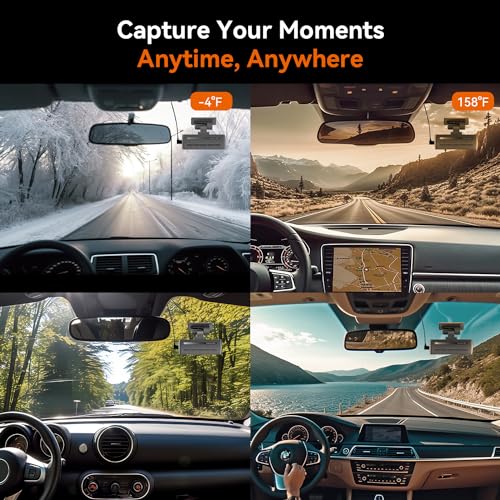 DDPAI Dash Cam 1296P+1080P Front and Rear, Car Camera with WiFi, Control App, Super Capacitor, Night Vision, 24H Parking Mode, G-Sensor, Loop Recording, Collision Lock, N1 Dual