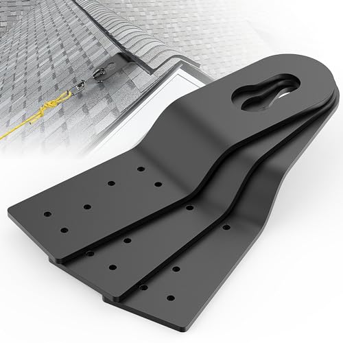 Roof Safety Anchor Hitch Clip,Roof Anchors For Fall Protection Connects To Wood Surfaces,Permanent Roof Anchor Use With Roofing Harness, Safety Ropes And Other Roof Safety Equipment (Black-3 Pcs)
