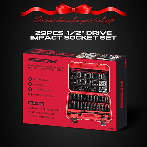 29-Piece Impact Socket Set with Extension Bars