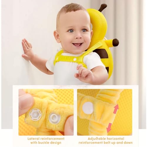 Baby Head Protector Backpack: Bee Soft Landing & Safety Toddler Fall Protection for Baby Crawling & Walking &Falling-Back Cushion for Infant