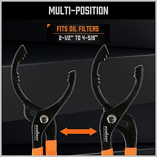 Adjustable 12" Oil Filter Pliers by HORUSDY