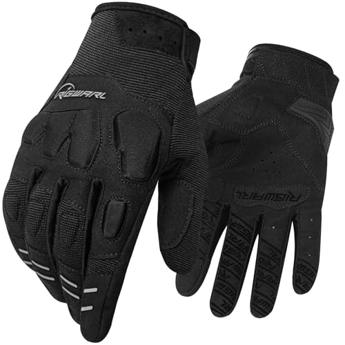 RIGWARL Mountain Bike Gloves, EUDE Anti-Fall Protection Motorcycle Gloves Women and Men, Ultra-Thin and Breathable Bike Gloves with Touchscreen Fingers for Riding ATV MTB Drit Bike