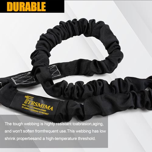 TRSMIMA Safety Harness Lanyard Retractable - Fall Protection Climbing Tree Strap 6 FT Single Leg Internal Shock Absorbing with Dual Snap Hook