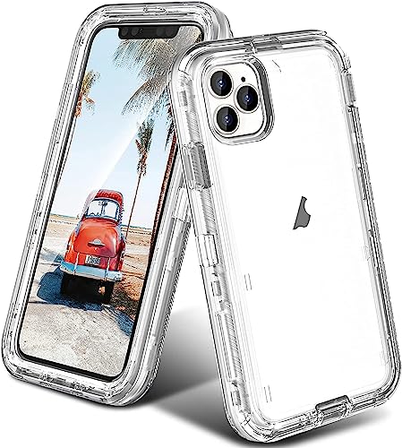 ORIbox for iPhone 15 Pro Max Case Clear, [10 FT Military Grade Drop Protection], Transparent Heavy Duty Shockproof Anti-Fall Case for iPhone 15 Pro Max Phone Case,6.7 inch,3 in 1, Crystal Clear
