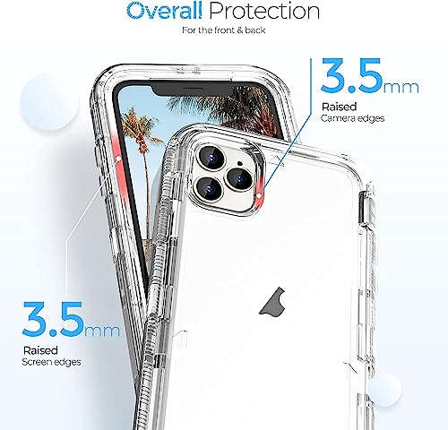ORIbox for iPhone 15 Pro Max Case Clear, [10 FT Military Grade Drop Protection], Transparent Heavy Duty Shockproof Anti-Fall Case for iPhone 15 Pro Max Phone Case,6.7 inch,3 in 1, Crystal Clear