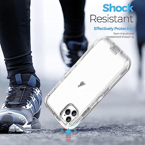 ORIbox for iPhone 15 Pro Max Case Clear, [10 FT Military Grade Drop Protection], Transparent Heavy Duty Shockproof Anti-Fall Case for iPhone 15 Pro Max Phone Case,6.7 inch,3 in 1, Crystal Clear