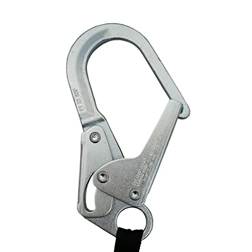 AFP Demon 6 FT Single Leg Self-Retracting Lifeline Web Lanyard Retractable, 1.97-inch Gate Opening Steel Locking Rebar Hook, Yoyo, Shock Absorber | Tower Fall Protection OSHA & ANSI Rated SRL