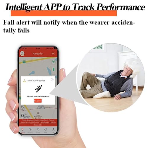 S-AIRBAG Unisex Elderly Anti Fall Airbag Vest Wearable Airbag Smart Vest for Seniors 0.08s Pop Up Protection for Elderly, Intelligent Protective Vest for Elderly, Epileptic, Patients Or Blind Person