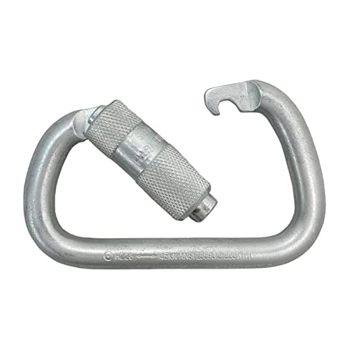 AFP Demon 6 FT Single Leg Self-Retracting Lifeline Web Lanyard Retractable, 1.97-inch Gate Opening Steel Locking Rebar Hook, Yoyo, Shock Absorber | Tower Fall Protection OSHA & ANSI Rated SRL