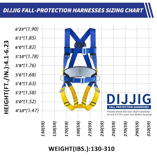 Universal Full Body Fall Protection Safety Harness with Dorsal D-Ring and Mating Buckle Legs，roofing harness construction harness ANSI/ASSP Compliant,internal Shock Absorbing landyard&Hook