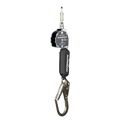 Guardian Fall Protection 10901 Halo Web SRL – 11 ft. Nylon Webbing with Carbineer, Swivel Top, Steel Rebar Hook