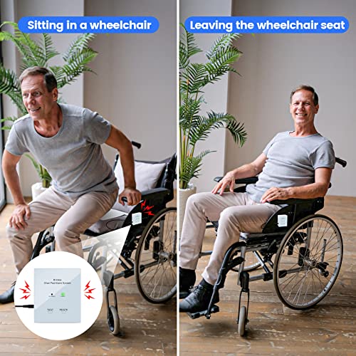 Chair Alarm for Elderly Dementia Patients, Briidea Chair Alarms and Fall Prevention for Elderly, Dual Protection of Lighting and Sound, Easy to Clean, Protecting The Safety of Wheelchair Users