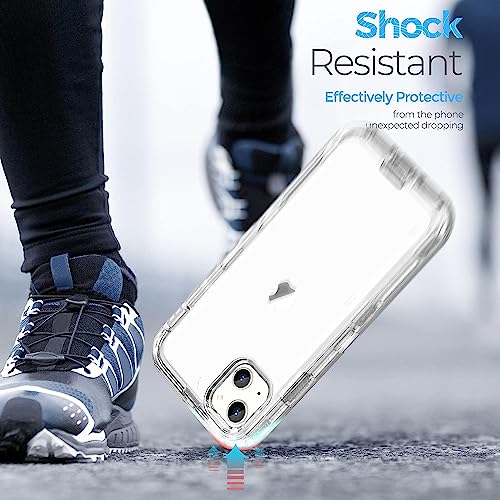 ORIbox for iPhone 15 Plus/14 Plus Case Clear, [10 FT Military Grade Drop Protection], Transparent Heavy Duty Shockproof Anti-Fall Case for iPhone 15/14 Plus Phone Case,6.7 inch,3 in 1, Crystal Clear