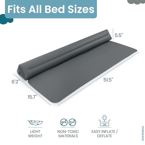 BANBALOO - 2-Pack Inflatable Bed Bumper for Children - Child Fall Protection, Inflatable Travel Bed Rail, for fold-Away, Single, Double, Queen Size, King Size and Montessori beds