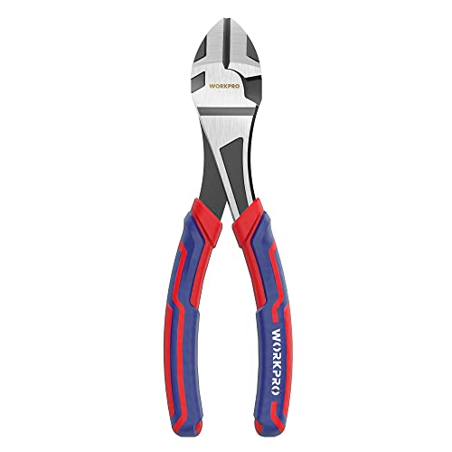 WORKPRO Diagonal Pliers: 7-Inch CRV Steel, Comfort Grip
