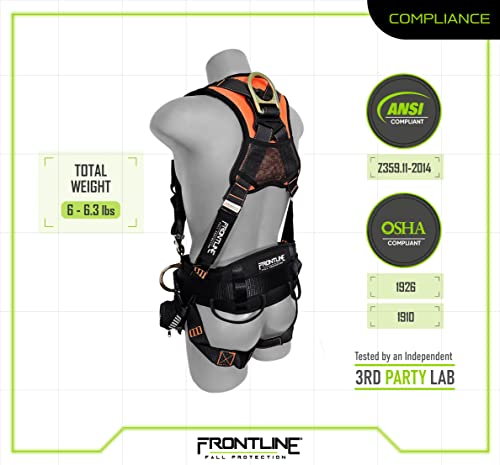 FRONTLINE FALL PROTECTION Combat™ Full Body Harness | New styles | OSHA and ANSI compliant (ML, Full Body Harness)…