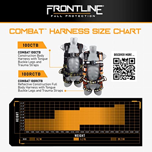 FRONTLINE FALL PROTECTION Combat™ Full Body Harness | New styles | OSHA and ANSI compliant (ML, Full Body Harness)…