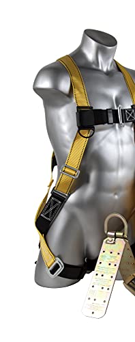 Guardian Fall Protection 00815 BOS-T50 Bucket of Safe-Tie - 5 Gallon Bucket, 50 ft. Vertical Lifeline Assembly, 5 Temper Reusable Anchor, Safety Harness Kit, Yellow