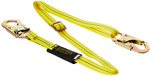 Guardian Fall Protection 01280 AWL4-6 Adjustable Non-Shock Absorbing Lanyard from 4-Feet to 6-Feet , Yellow