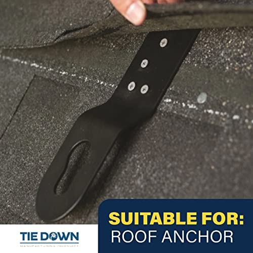 Tie Down 3-Pack Roofing Anchor Hitch Clip | Roof Anchor | Wood Anchor | Black | Use with Roofing Harness, Safety Harness, Safety Ropes for Fall Protection, and Other Fall Protection Accessories