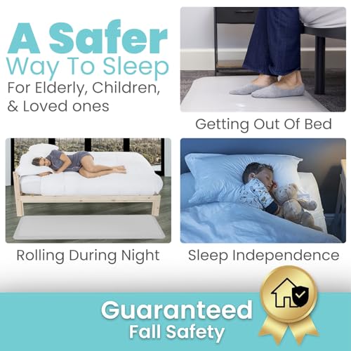 Vive Fall Mat - 72" x 24" Bedside Fall Safety Protection Mat for Elderly, Senior, Handicap - Prevention Pad Reduce Risk of Injury from Impact - Prevent Bed Falling - Anti Fatigue, Standing Non Slip